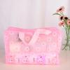 5PCS For Makeup Pouch Compression Travelling Bath Bags 5 Color Waterproof PVC Cosmetic Storage Bag Women Transparent Organizer