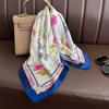 Korean Version of Polka Dot Fashion Small Square Scarf Women's Decorative Scarf Professional Scarf Imitation Silk Temperament Silk Scarf Shawl Headban