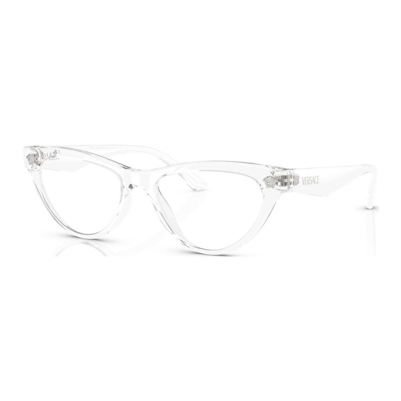 Versace Full Frame Design Cat Eye Optical Frame Women's Transparent 20564827 VE3364U-Transparent Color 52