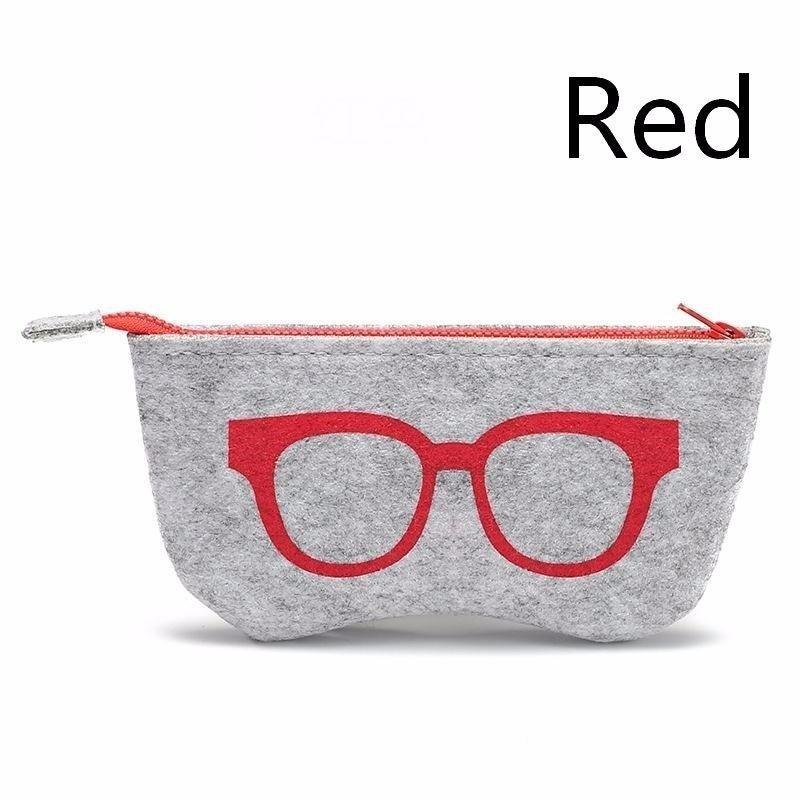 Multifunctional Personality Cosmetic Bag Unisex Soft Zipper Wool Felt Cloth Eyewear Accessories Glasses Bag.
