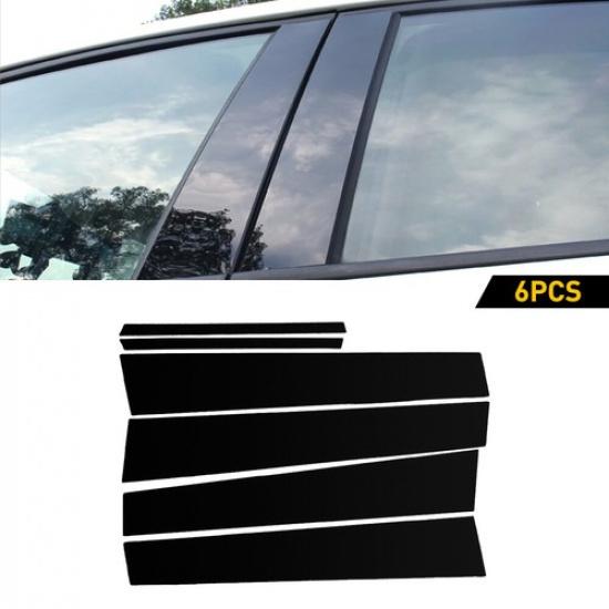 Black Pillar Posts Door Trim Fit For Toyota Corolla Sedan 2009 2010-2013 EOA