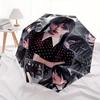 Wednesday Addams,Gothic Fashion Automatic Folding Umbrella 8 Ribs Lightweight Design, Durable Iron Frame, Compact and Portable, Ideal Birt
