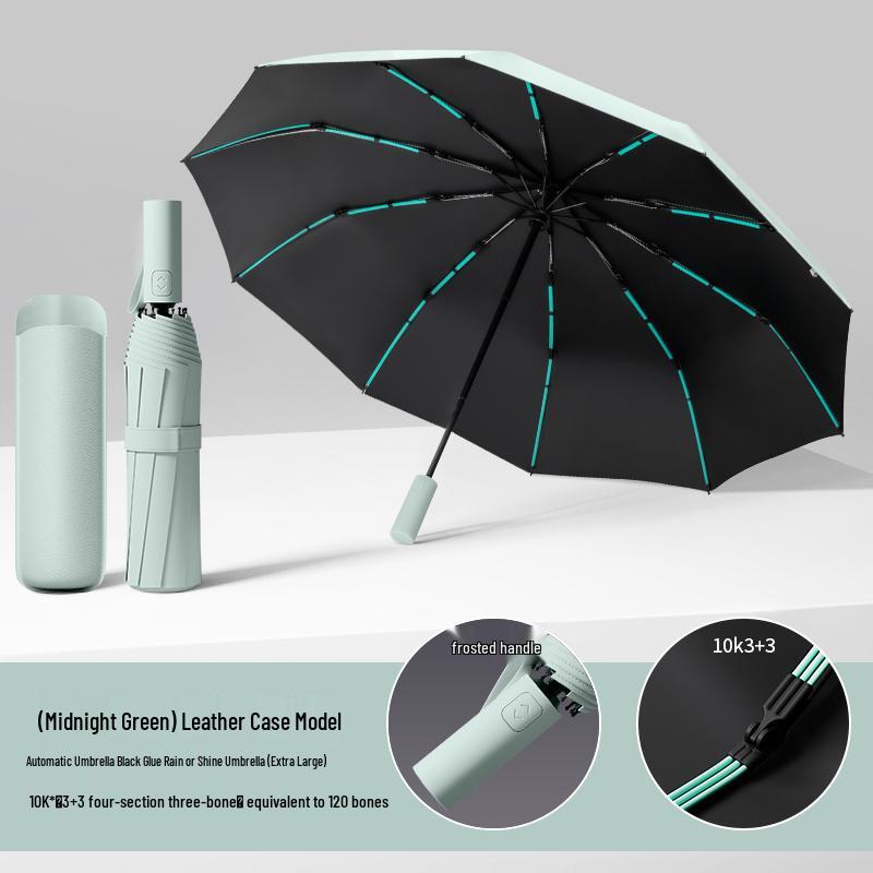 Large Automatic Folding Umbrella for Men & Women - Dual-Use Sun & Rain Protection with UV Sunshade