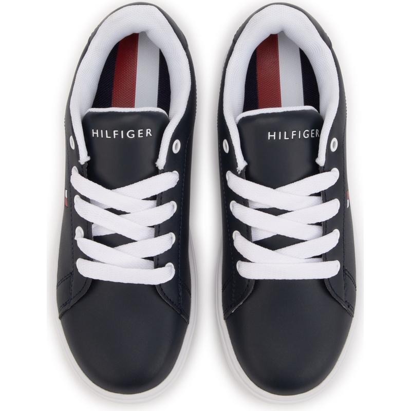 Tommy Hilfiger Minimalist Letter Trend Classic Retro Casual Versatile Sports Low-Top Kids Sneakers Kids sneakers Navy-Blue TH100940