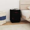 Nightstand Black 40x34x55 cm Solid Pine Wood