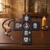 Spiritual Practice Tool Portable Catholic Altar, Handmade Pocket Prayer Shrine, Faux Leather Folding Altar Foldable Devotional Religious Gift