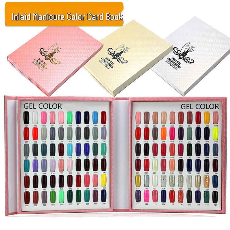 120-Color Gel Polish Display Book with Dustproof Embedded Design