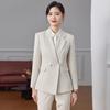 Women's Business Casual Blazer & Wide-Leg Pants Suit Set