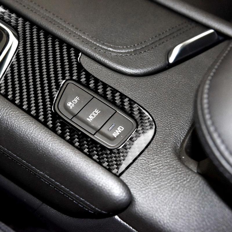 For Cadillac XT5 2016-2017 Real Carbon Fiber Inner Gear Shift Panel Decorative Cover Car Interior Decoration Accessories Sticker