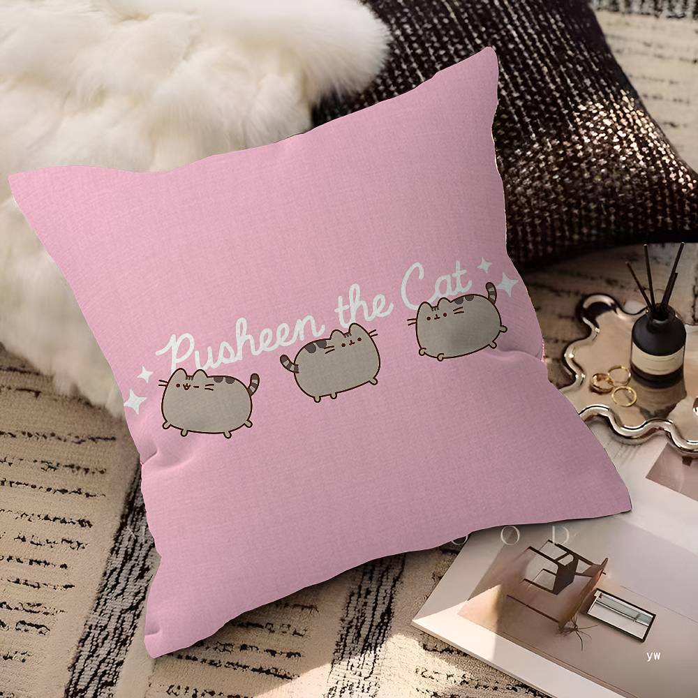 PPusheenS CARTOON Pillow Cover Sofa Cushion Cover Home Room Decoration Children Gift