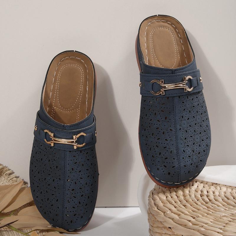 

Large size new bag head high heel women s sandals large size hollow chain cool slippers women 43 тёмно-синий