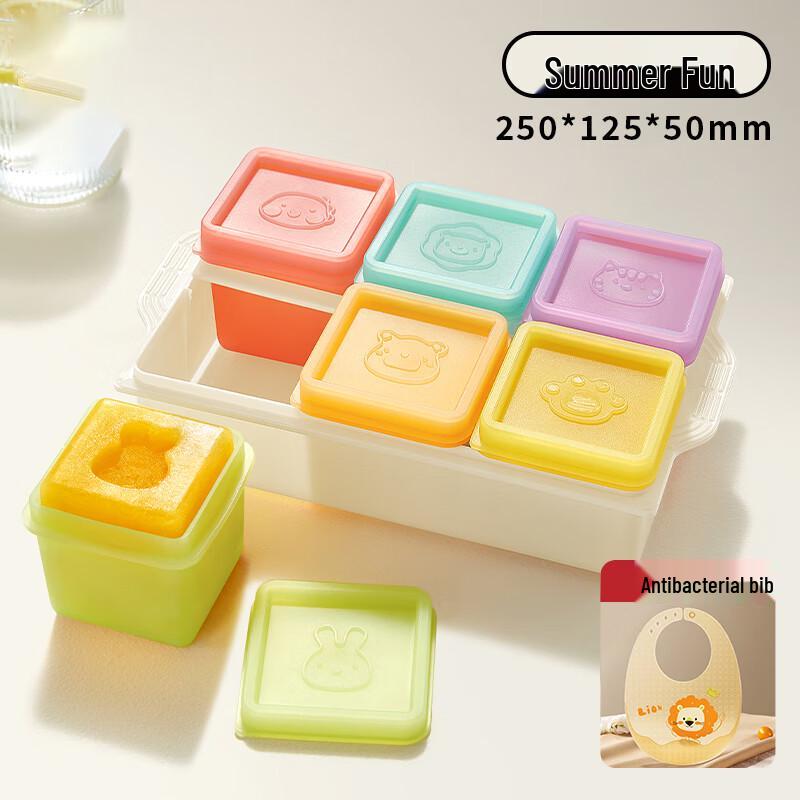 Jimi Silicone Divided Food Storage Container with Bib