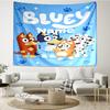 Custom Name Bluey Print Tapestry, Backdrop, Easy Setup, Ideal for Bedroom, Office & Living Room, with Aesthetic Wall Hanging Decor.