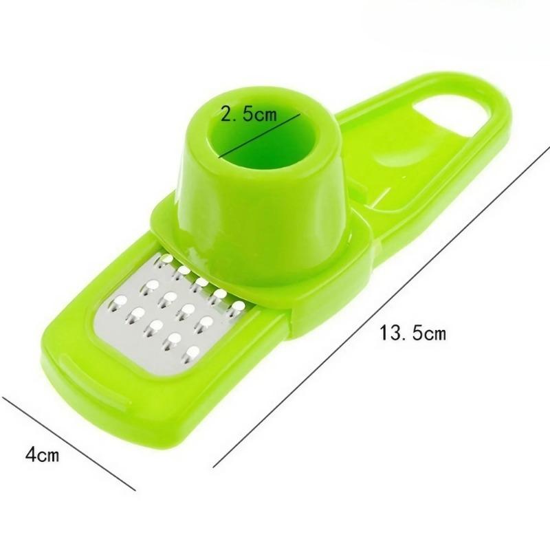 Mini Manual Garlic Grinder - Creative Garlic Press & Mash Tool, Compact Green Kitchen Gadget for Fresh Garlic Prep