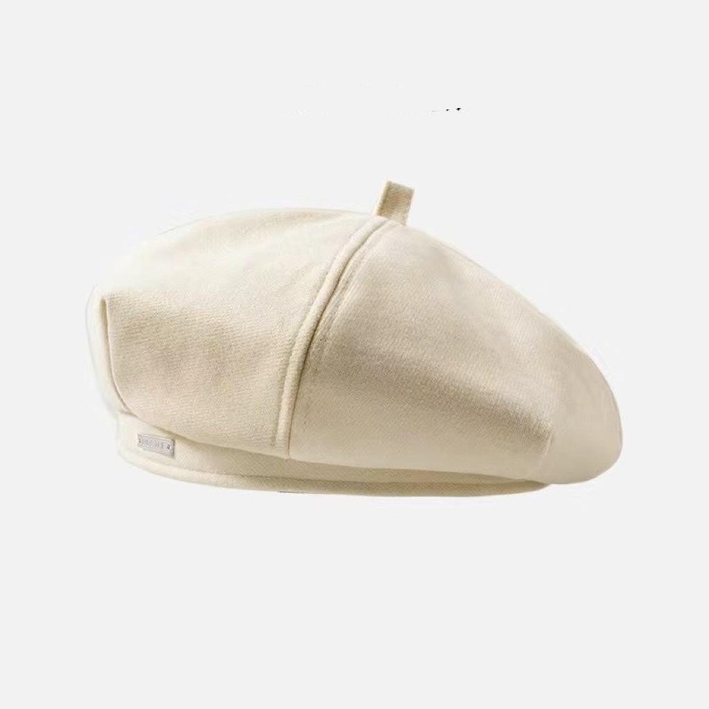 Woolen Beret Woman Shows Face Small Autumn and Winter Baby Bear Retro Cartoon Fashionable Temperament Painter Hat Woman