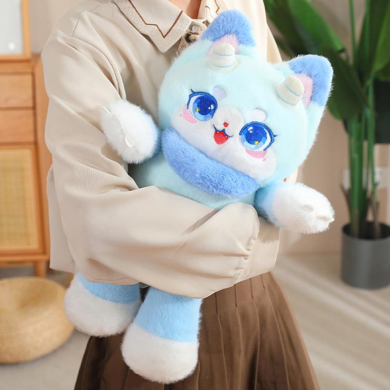 Kawaii Cartoon Phantom Beast Meow Plush Toy Cute Cure Stuffed Doll Room Decor Soft Sofa Pillow For Kids Birthday Xmas Gifts