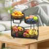 Metal Fruit Basket, Vegetable Basket, Bowl, Table, Pantry, 3-tier Fruit Bowl, Countertop Fruit Stand, Iron Frame, M