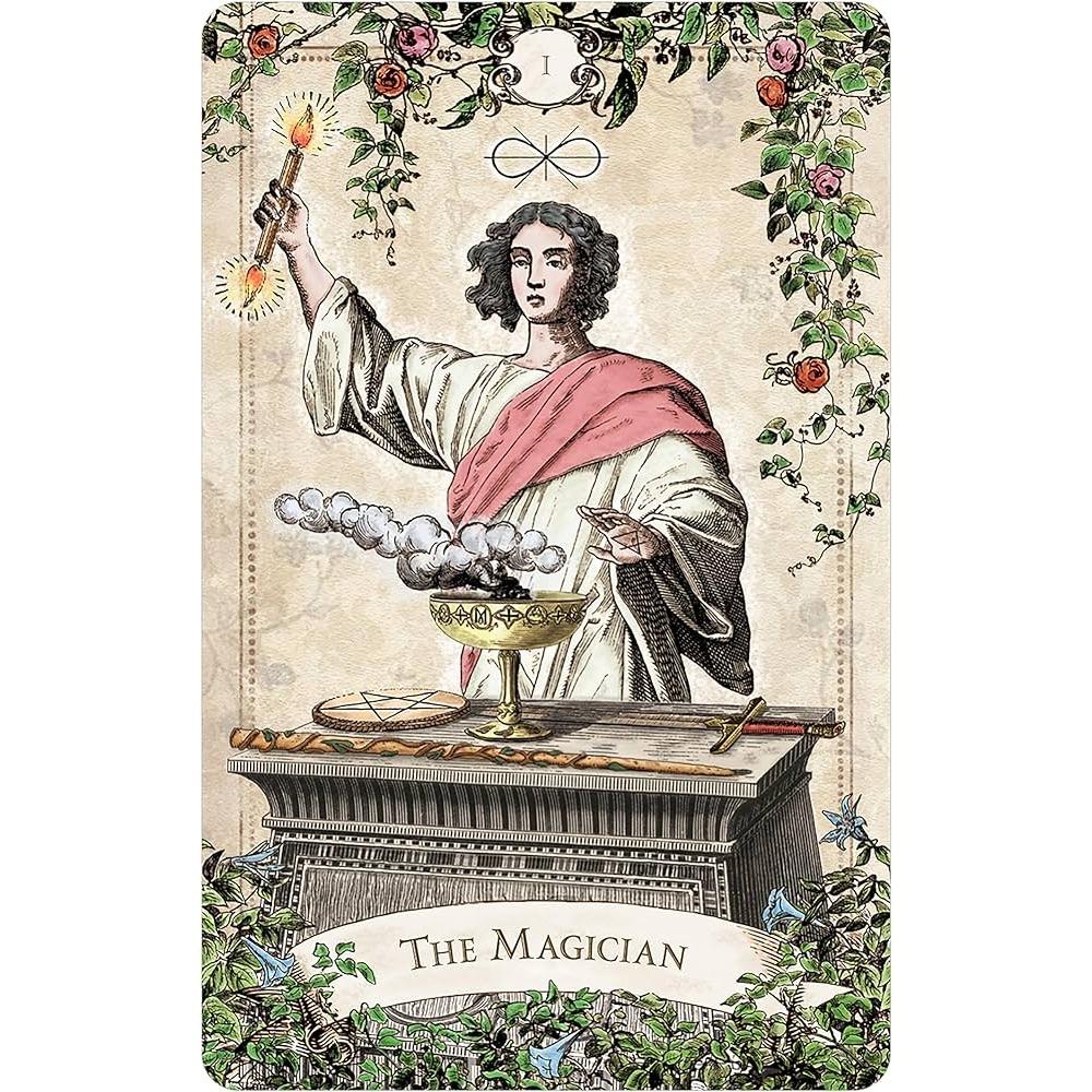 Tarotdeck im alten Stil Doppelseitig Geprägt 12*7cm 79 Karten Vintage-Illustrationen Heben Klare Symbolik Hervor Verpackt in Stabiler Schachtel