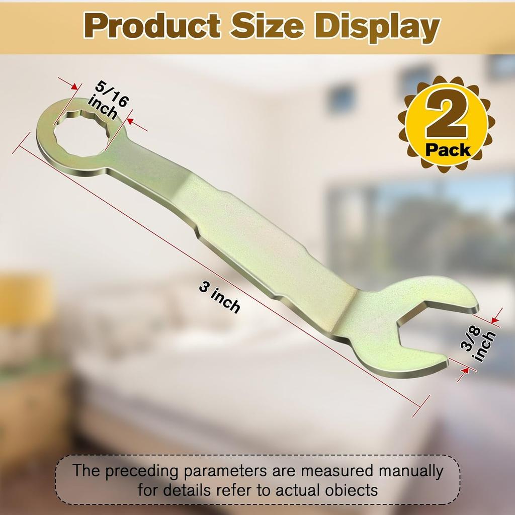 Pivot Adjustment Wrench 3/8" Bi-Fold Open Wrench Pocket Door Wrench for Folding Door Closet Door Tool for Sliding Door Hanger