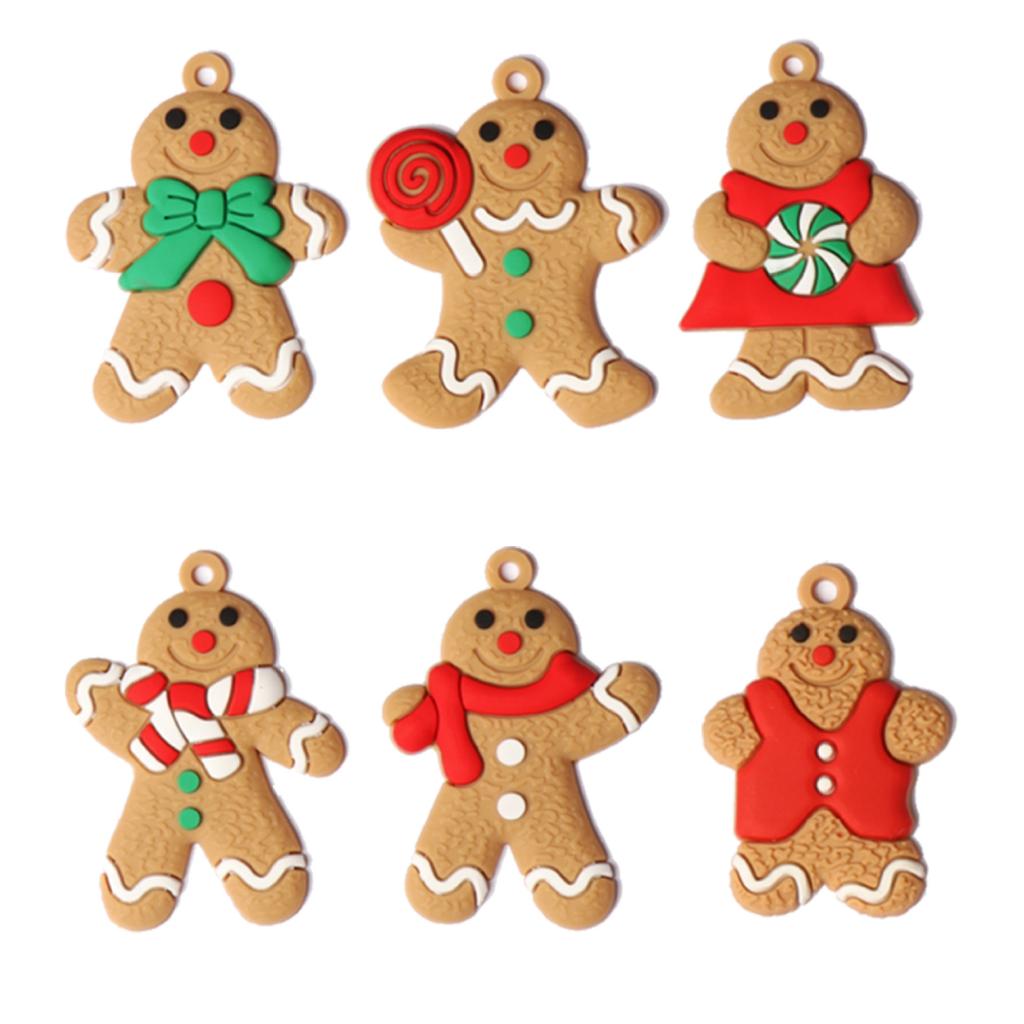 6/11/12PC/Set Christmas Gingerbread Man Decor Xmas Tree Hanging Pendant New Year Party Decor Gift Home Navidad Mini Gingerbread