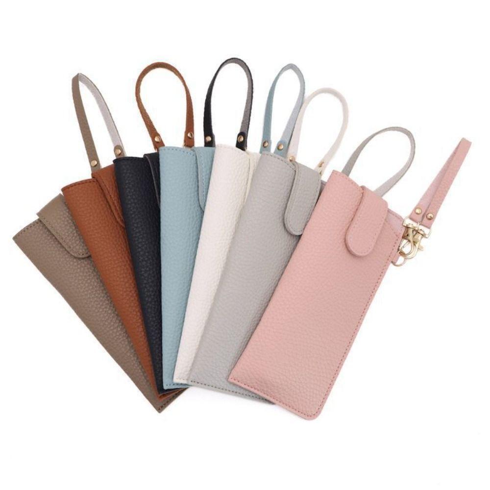 With Lanyard Glasses Storage Bag Leather Rope Sunglasses Eyeglass Bag Outdoor