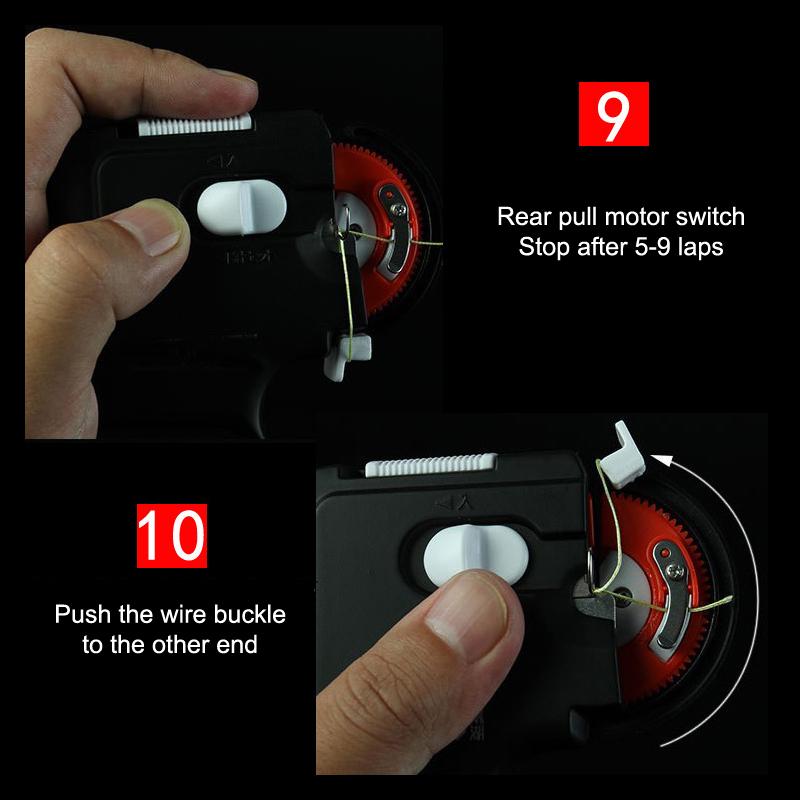Electric Fast Tie Fishing Hooks Collect Roll Fishing Line Tying Device Automatic Portable Fishing Hook Tier Machine
