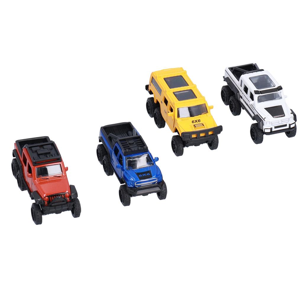1:50 Alloy Pull Back 6 Wheel Off Road Cars Metal Friction Powered Die Cast Car Vehicles for Toddlers