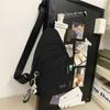 Solid color zipper Oxford product crossbody bag hot sale neutral fashion casual shoulder soft simple popular waist package