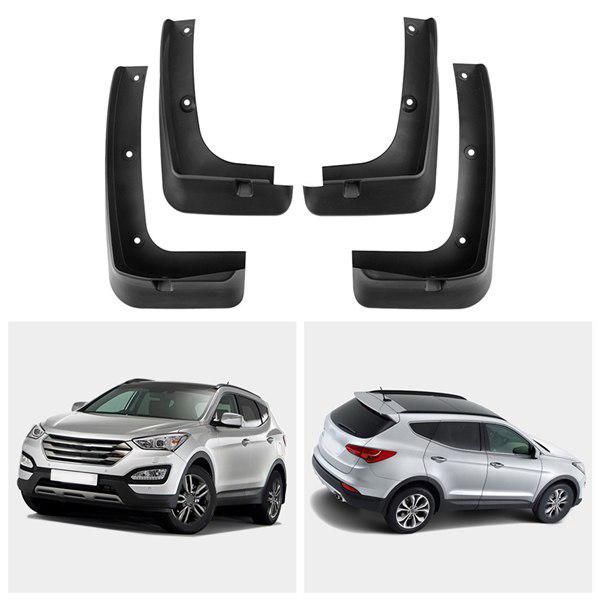 Black Plastic Car Mudguard Set for Hyundai Santa Fe None
