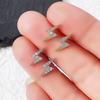 European and American simple mini earrings, mini lightning zircon stud earrings for women, simple temperament student earrings