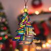 Book-Themed Decoration High-Quality Christmas Tree Decoration Christmas Ornament Vibrant Acrylic Book Ornament For Bookshelf
