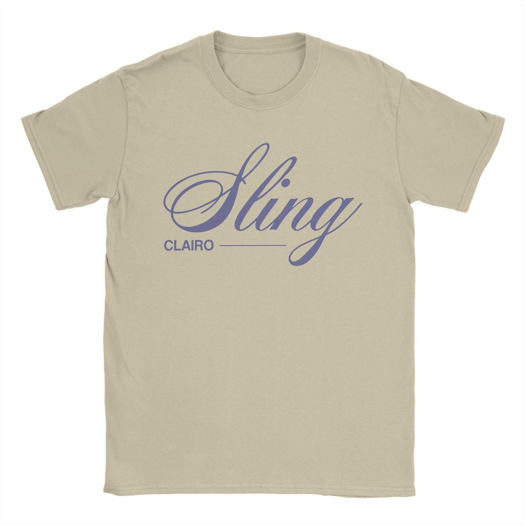 Clairo Sling Music T-Shirt Men Novelty Pure Cotton Tee Shirt Round Collar Short Sleeve T Shirts Adult Tops