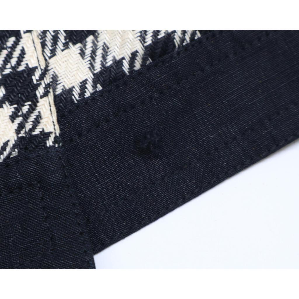 Chanel Houndstooth Vintage Short Double Jacket 9 Black WhiteUsed