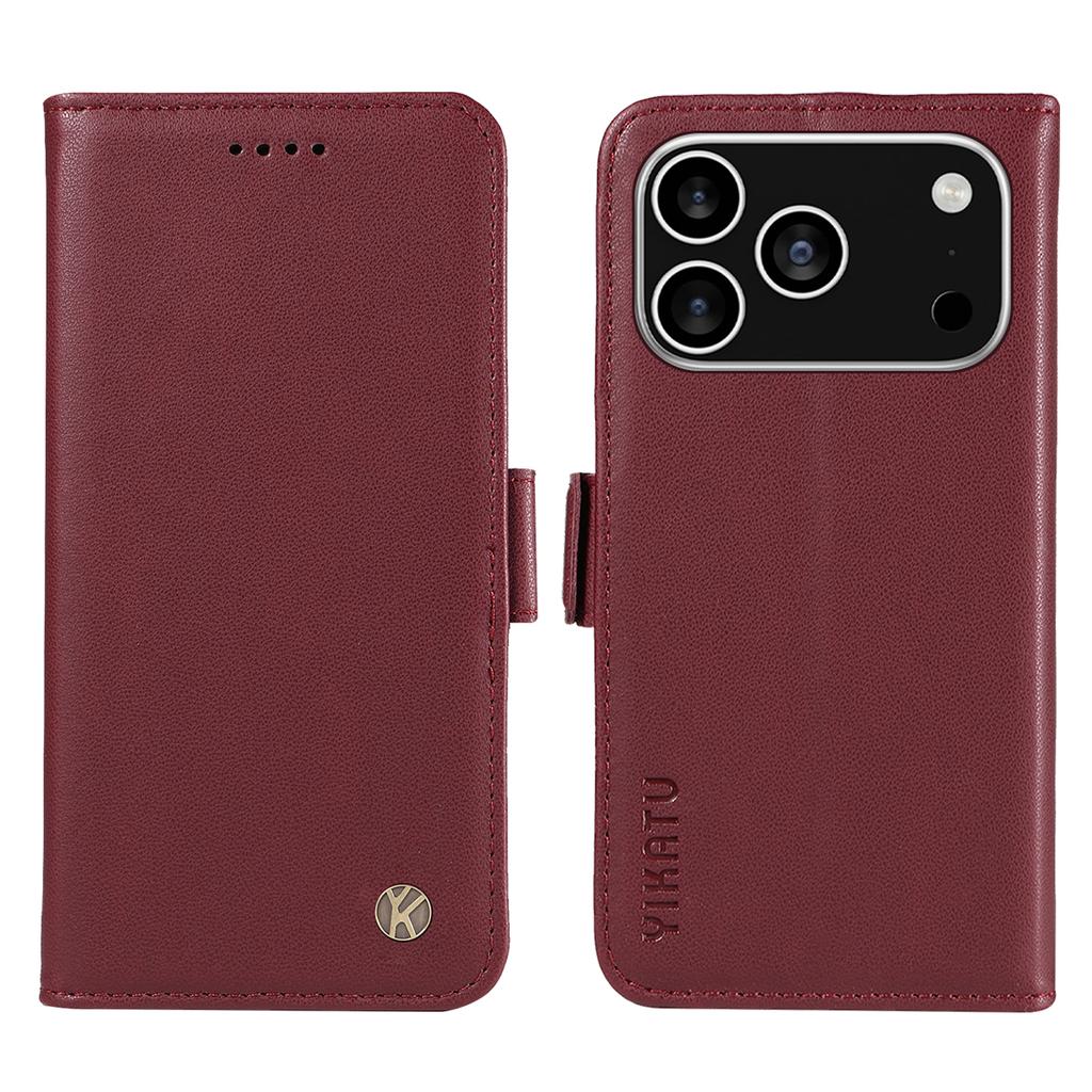 For iPhone 17 Pro Wallet Phone Case YIKATU YK-003 Leather Stand Cover