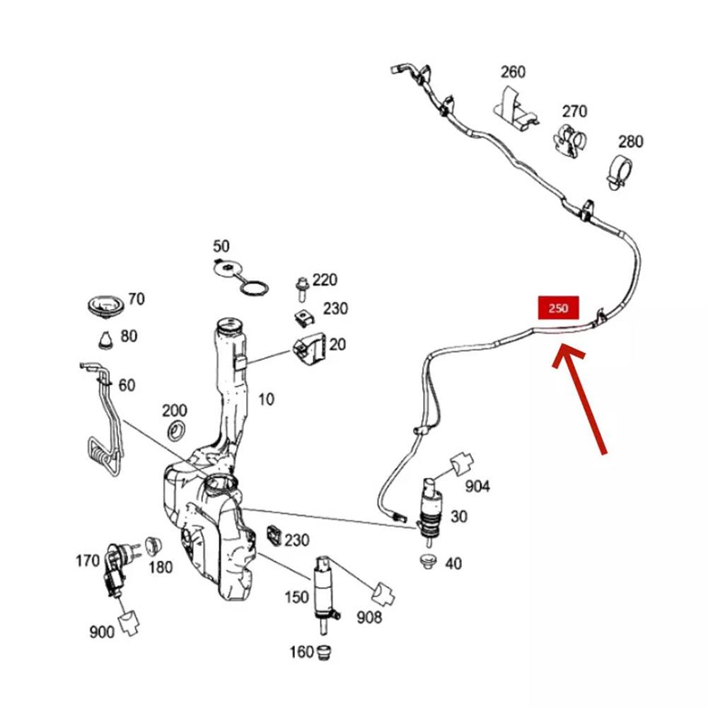 Auto Washer Nozzle Hose for Mercedes For Benz C Class W204 S204 C204 OEM 2048601692 Fitment 2007 2015 Model Years