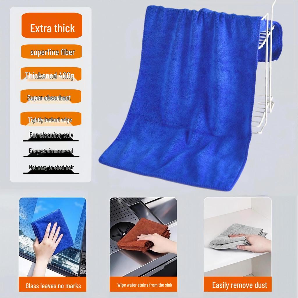 Ultra-Fine Fiber Thickened Car Wash and Cleaning Towel with High Water Absorption - Ideal for Home, Hotel, and Salon Use