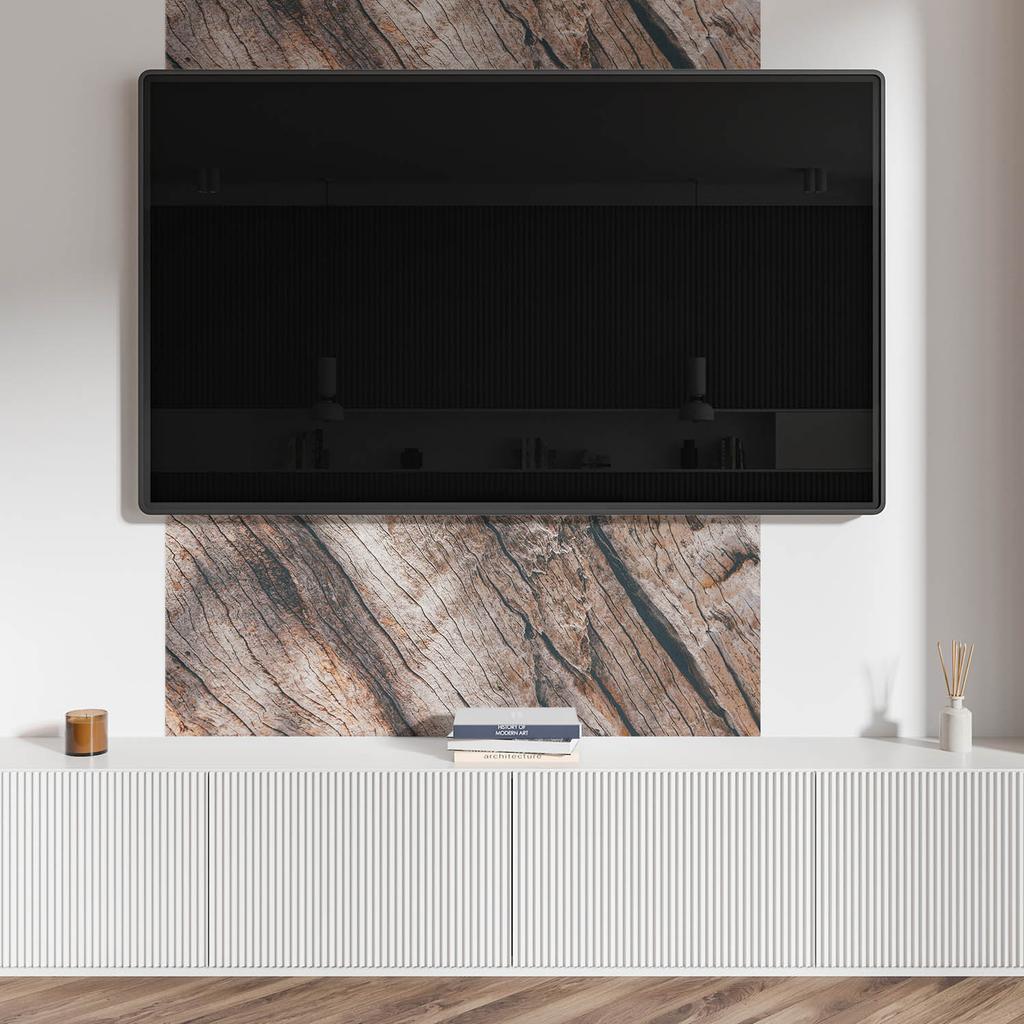 Panel Dekoracyjny Z Grafiką Przyklejany 120X60 Cm Tekstura Drewna Z Rysunkami