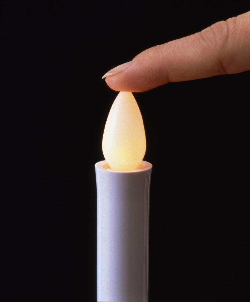 Asahi Denki Kasei Smile Kids Electric Candle with Stand, Small, Brown, ARO-4202