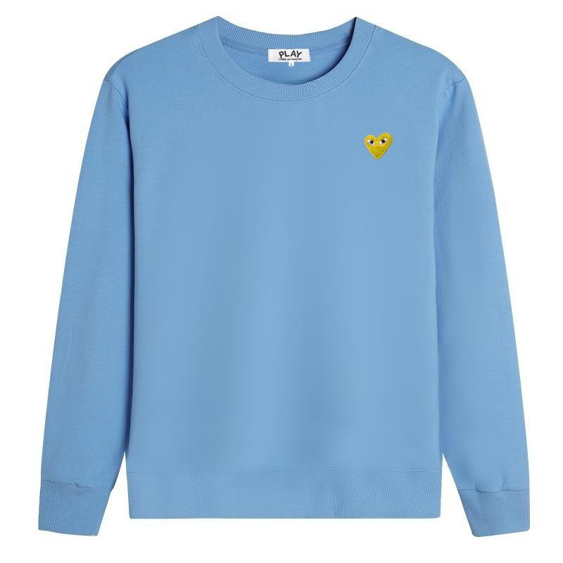 Přeshraniční japonská trendy značka Vyšívaná červená srdce Čistá bavlna Dlouhý rukáv Mikina - Unisex.