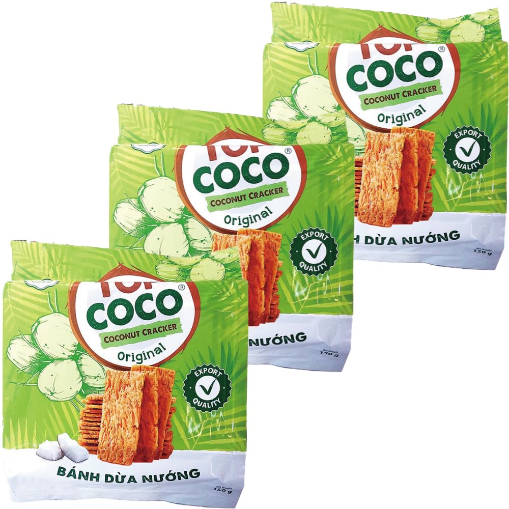 

TOP COCO Coconut Crackers Original 150g x 3 bags