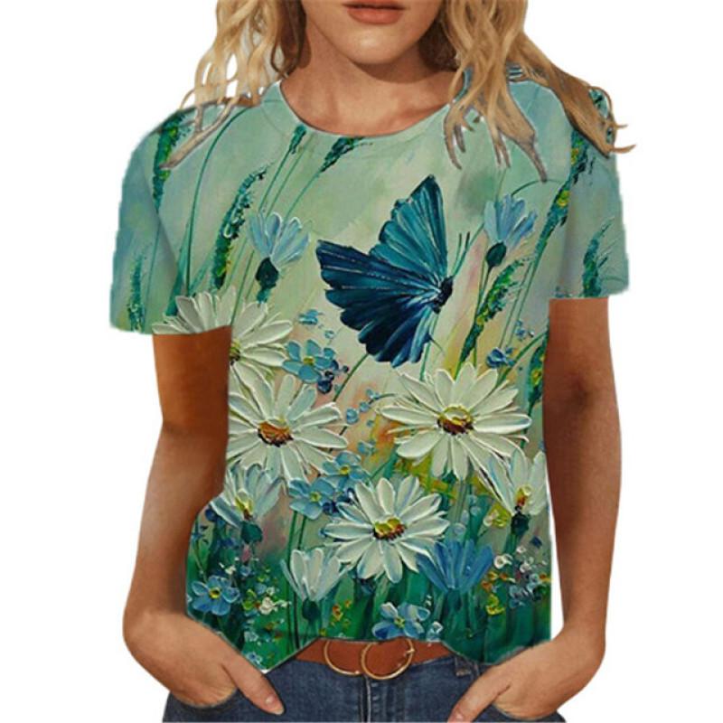 Модная летняя повседневная сексуальная футболка в стиле хип-хоп с круглым воротником — фото 8