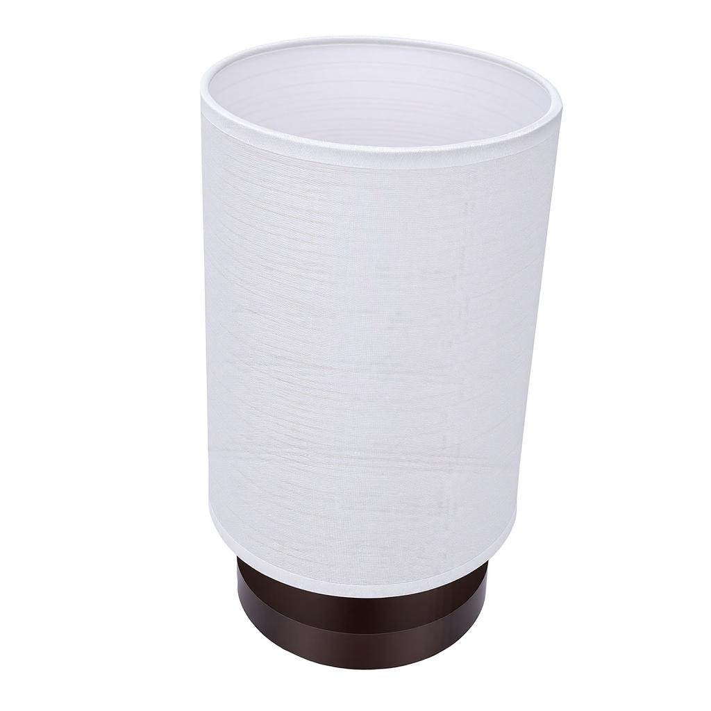 Small Table Lamp for Bedroom Minimalist Nightstand Light with Linen Shade LED Desk Lamp for Living Room College Dorm