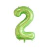 32inch Green Number Balloon Digital 0 1 2 3 4 5 6 7 8 9 Aluminum Foil Ballon for Kids Birthday Party Decoration Safari Wild One
