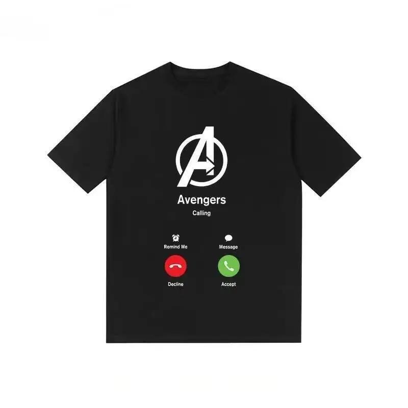 

Marvel Avengers Team Captain America Iron Unisex 2 Pattern Printed Autumn Pure Cotton Fashion Casual Tshirt S