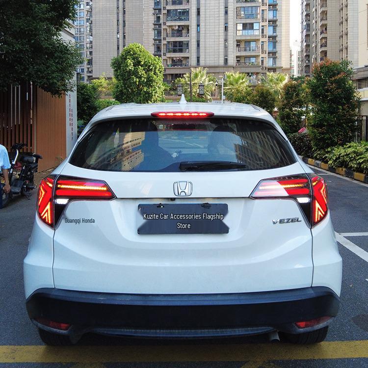 LED Tail Light Assembly with Flowing Turn Signal for 15-22 Honda Vezel - Reversing & Daytime Running Lights
