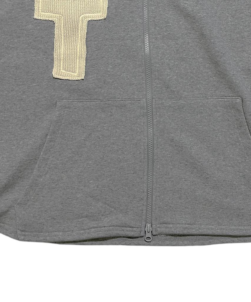 Sk8Er Rock Neo Sweat Hood Zip-Up Vest ((Melange Gray))
