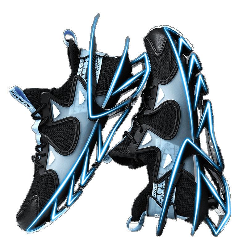 Putian coconut black breathable running shoes shock-absorbing running mesh shoes casual summer blade sports trendy shoes