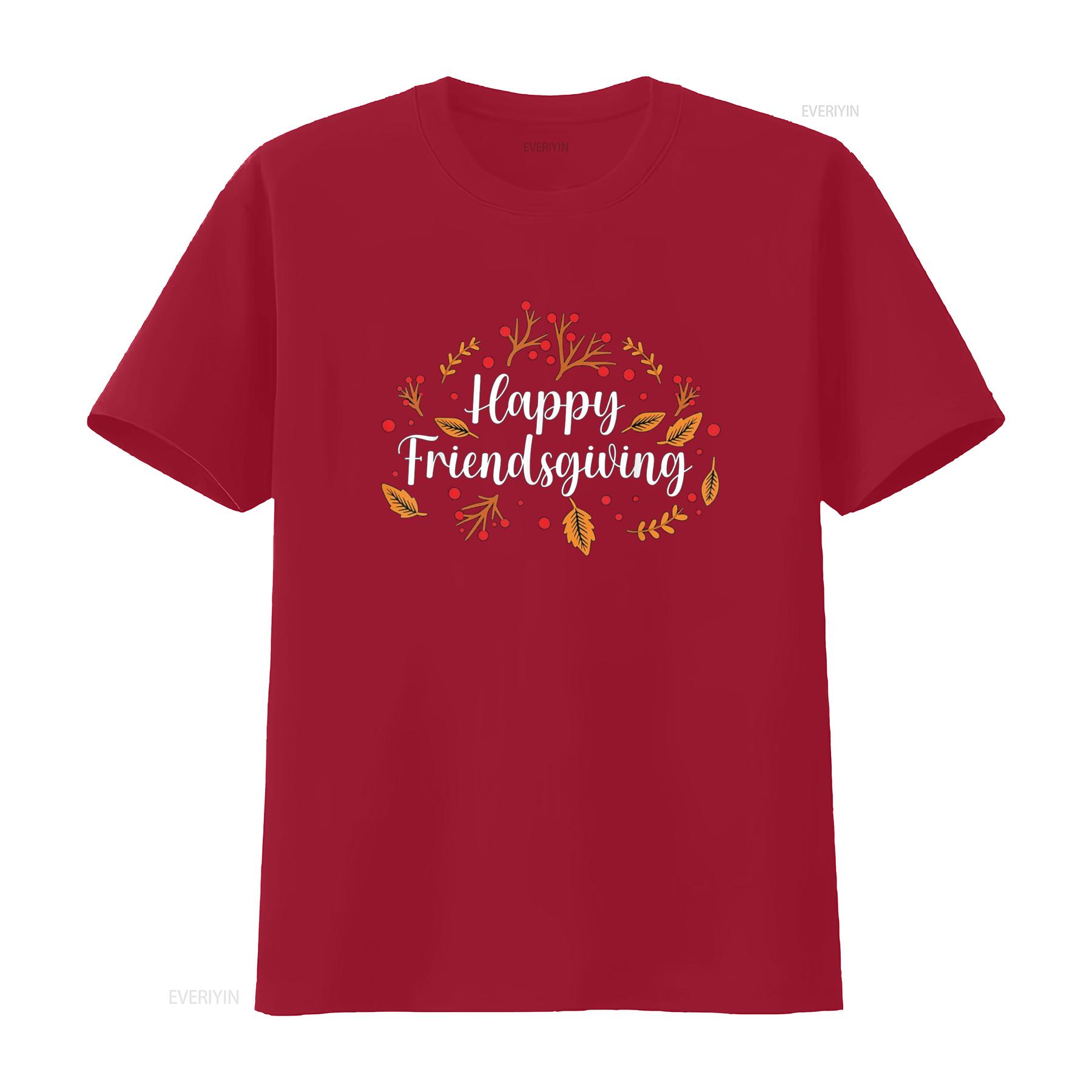 Happy Friendsgiving Funny Thanksgiving T Shirt vintage Washed graphic Stretched Stylish Breathable Unisex Casual Slightly S
