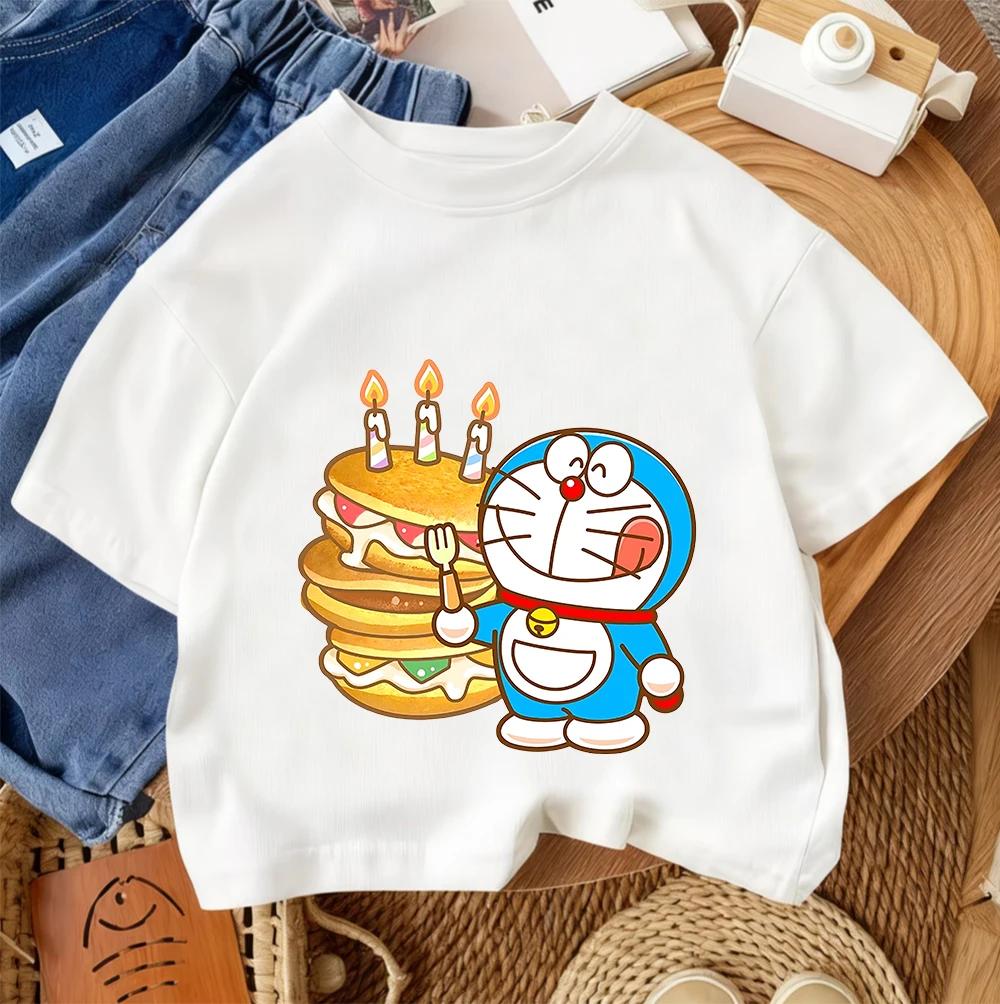 2026 Summer T-Shirt Doraemon Fashion Print Casual Daily Street Style