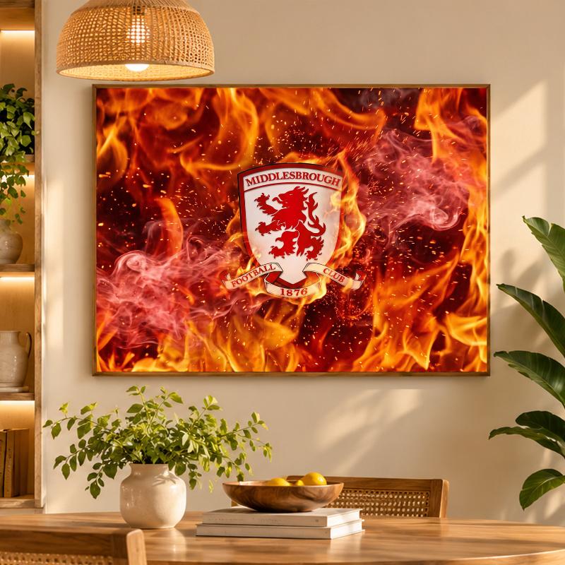 5D Diamond Painting Middlesbrough Football DIY Full Drill Diamond Art Kit Home Decoration